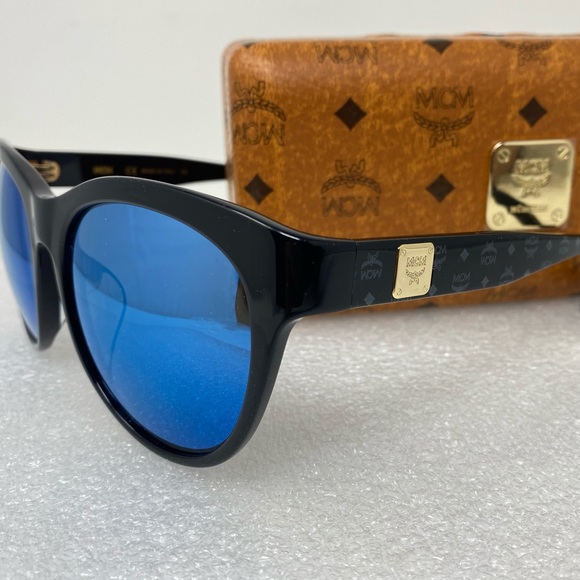 MCM Black Blue 58mm Cat Eye Sunglasses MCM625SK - Picture 4 of 8
